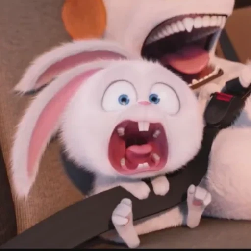 conejo enojado, bola de nieve de conejo, conejo loco, la vida secreta de las mascotas, bola de nieve de conejo la última vida de las mascotas 1