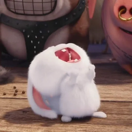 bola de nieve de conejo, la vida secreta de las mascotas, hare secret life of pets, pequeña vida de mascotas conejo, conejo secreto secret life of pets honey honey