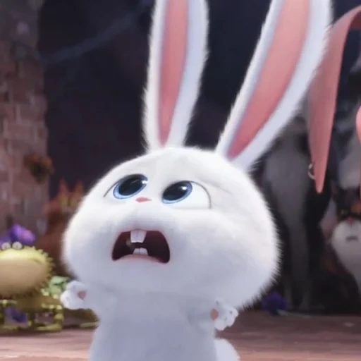 кролик снежок, кролик тайная жизнь, заяц мультика тайная жизнь, кролик мультика тайная жизнь
