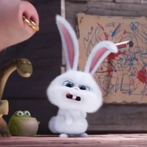 conejo, bola de nieve de conejo, conejo de mascota de vida secreta, vida secreta del conejo mascota, rabbit snow ball secret life pet 1