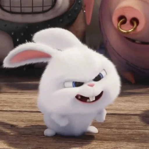 rabbit snowball, the evil rabbit, hare's secret life pet, the secret life of pet rabbit, secret life pet of rabies rabbit