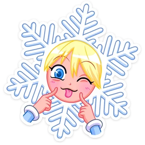 gadis salju, gadis snowflake, wajah smiley snow girl, snowflake snow girl