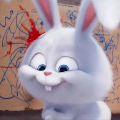 кролик снежок, зайка, зайчик, кролик, злой кролик