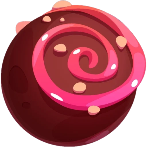 permainan, ikon debian, simbol merah muda, vektor lollipop, gambar karamel