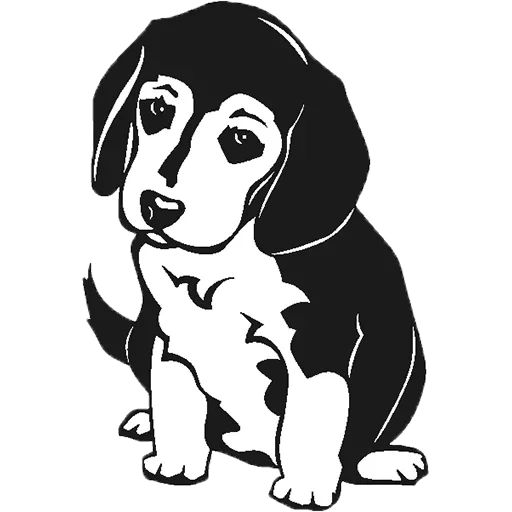 puppy bigl, biggla's stencil, dog stickers, bigl dog vector, dog bigl silhouette