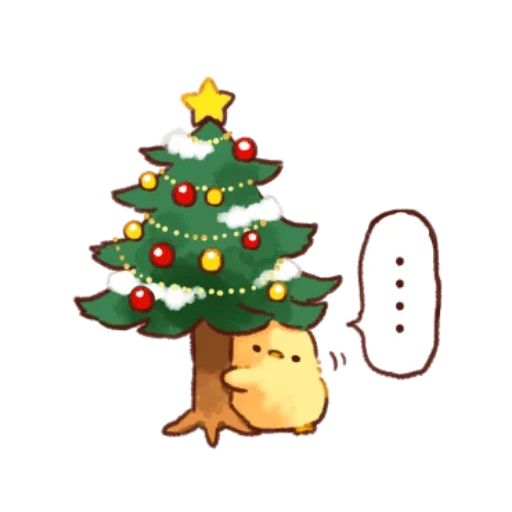 the christmas tree, smiley weihnachtsbaum, christmas tree, the christmas tree, kawai weihnachtsbaum