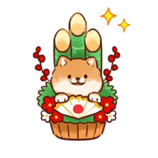 adorabile, kawai, animali carini, immagini di kavai, premium vettore clipart kawaii christmas