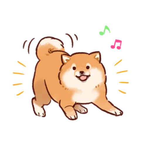 shiba inu, shiba inu, le chien de siba inu, chien de shiba, siba inu dessin mignon