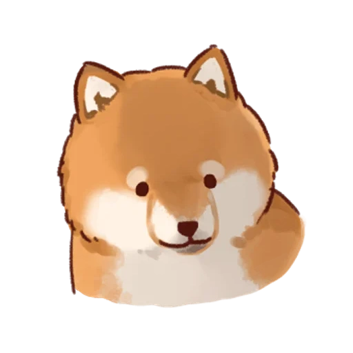 chien, shiba inu, les animaux sont mignons, figure de siba inu, siba inu dessin mignon