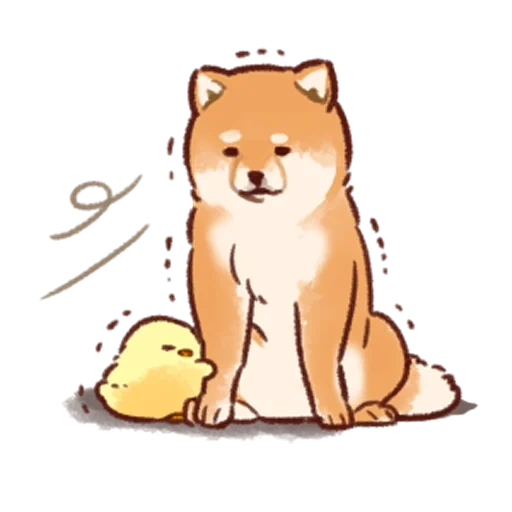 siba inu, siba is cute, kawaii akita inu, lovely dog drawings, siba inu drawing cute