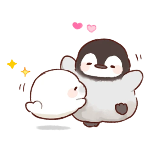 donut, soft and cute chick, soft cute chicken, penguin chicken cute art, chicken penguin soft cute cick