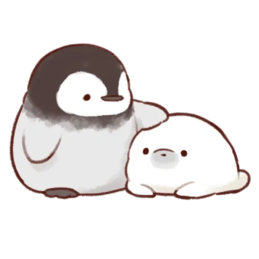 милые рисунки, няшный пингвинчик, soft and cute chick, цыплëнок soft and cute, цыплëнок пингвинчик soft and cute cick