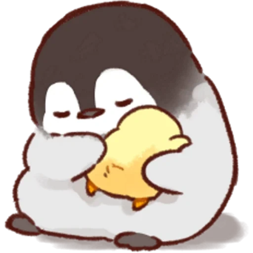 soft and cute chick, poulet pingouin doux mignon cick