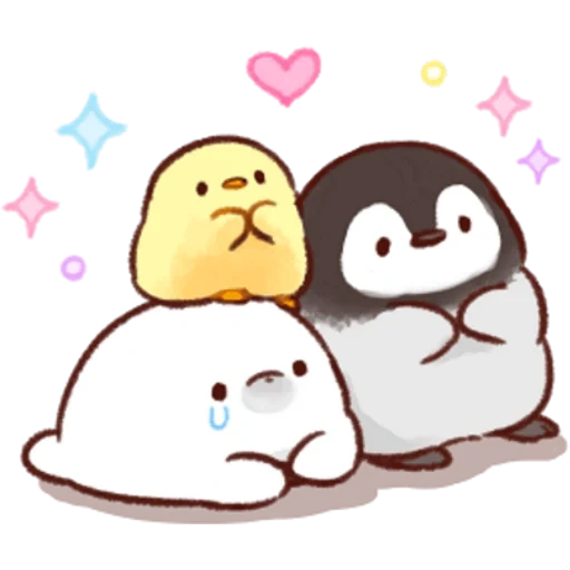 soft and cute chick, soft cute chicken, penguin chicken cute art, chicken penguin soft cute cick