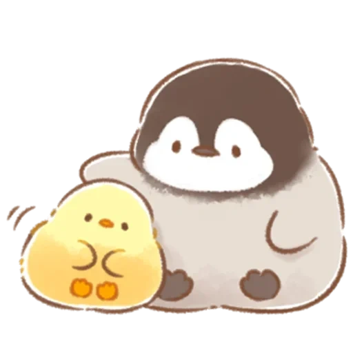 soft und cute chick, weiche süße küken, küken pinguin weich entzückend cick
