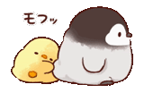 lovely art, cute drawings of chibi, soft and cute chick, penguin chicken cute art, chicken penguin soft and cute cick