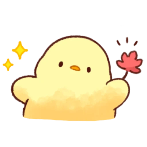 chick, un joli motif, belle peinture cawai, soft and cute chick