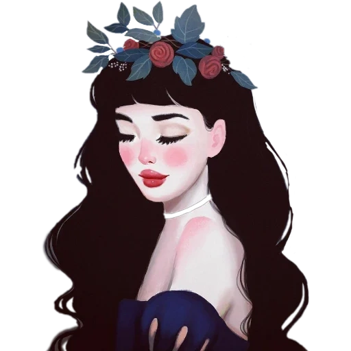 flower, woman, woman flower, snow white drawing, disney characters of the girl