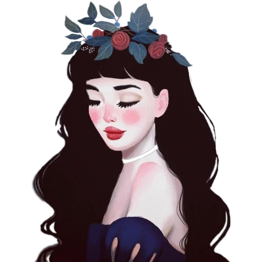 flor, mulher, flor mulher, desenho de branco da neve, personagens da disney da garota