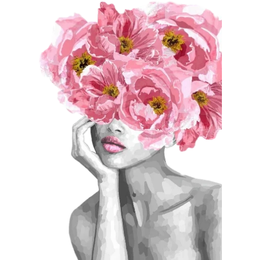 flores rosadas, imagen de flores, chica con flores, la imagen es ternura, imagen de numbers girl flower purple