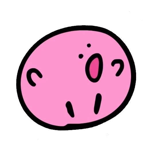text, smiling face, smiling face, bubble kirby, pink smiling face
