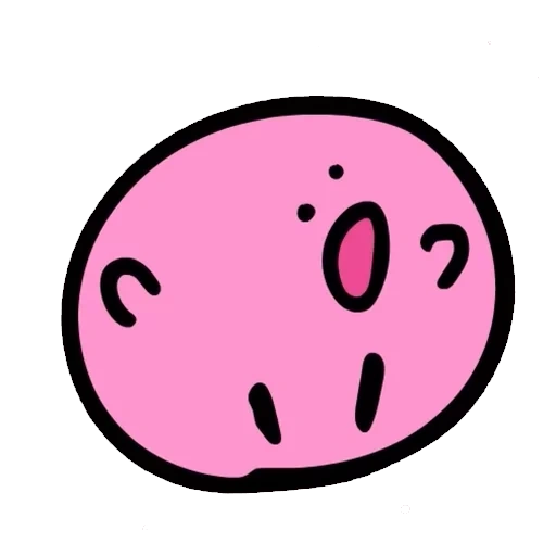 teks, wajah tersenyum, wajah tersenyum, bubble kirby, wajah tersenyum merah muda