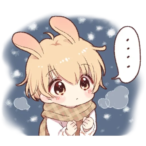 chibi kun, anak kelinci, kun bunny, shota kun bunny, anak laki laki kelinci anime