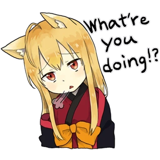 chibi, a raposa do anime, anime são pequenos, personagens de anime, little fox kitsune
