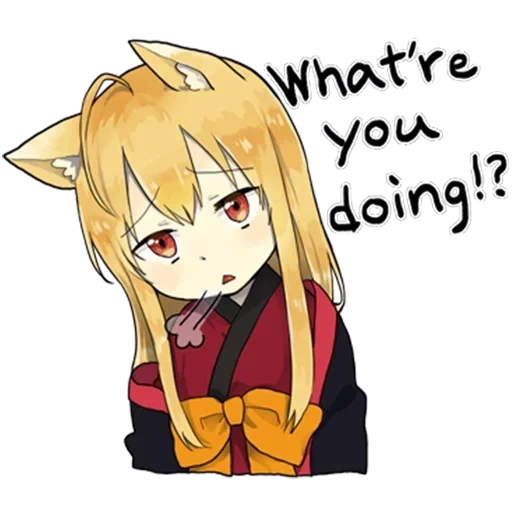 chibi, the fox of anime, anime are small, anime characters, little fox kitsune