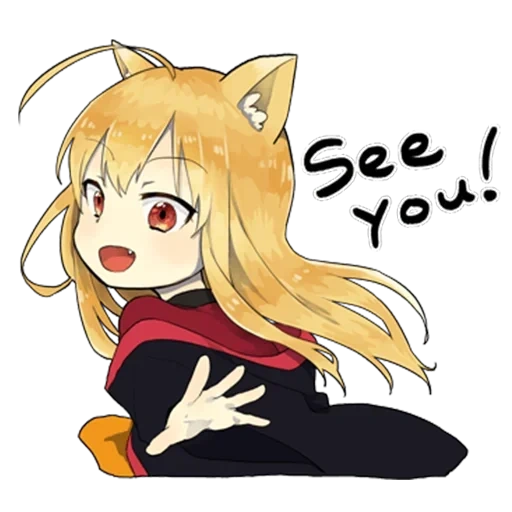 kisune, fox anime, meme anime, little fox kitsune, pola anime yang lucu