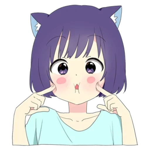catgirl, nekan, algum anime, linda anime, adorável anime chan