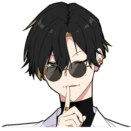 kun, anime, picture, evil kun, anime glasses
