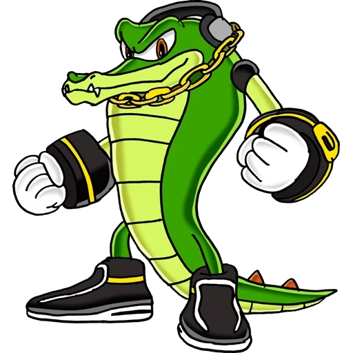 crocodile sonika, sonic boom crocodile, sonde sonore vectorielle crocodile, sonika crocodile vert, crocodile sonika crocodile