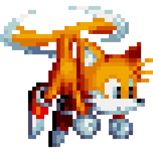 tails, тейлз пиксель, спрайты тейлза, соник мания тейлз, соник мания тейлз пиксель