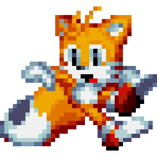 tails, тейлз пиксель, соник мания тейлз, спрайты соник мания тейлз, соник мания спрайты тейлза