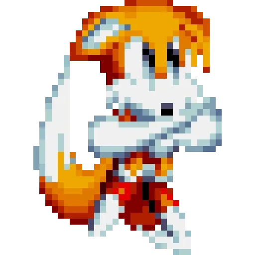 tails, tales pixel, sonic tails pixel, tails in sonic 1 sprite, sonic taleza merchia