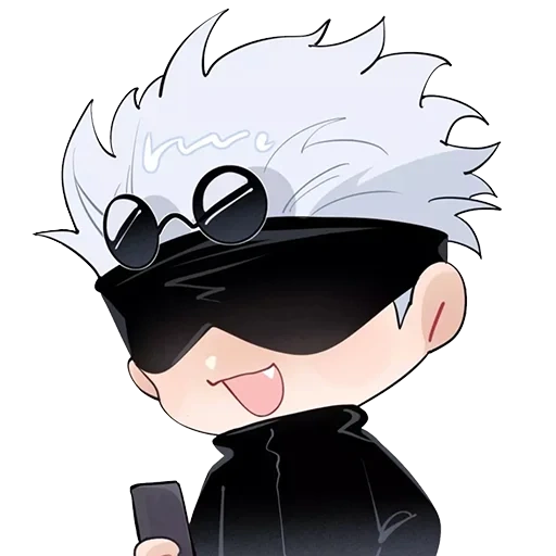 телеграм стикеры jujutsu kaisen, телеграм стикеры, аниме персонажи, gojo chibi, аниме