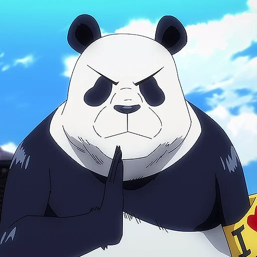 jujutsu, anime panda, jujutsu kaisen, ju ju kayson panda, kikujuku kayson anime panda