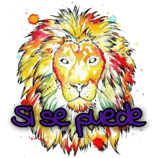 лев, lion, цветной лев, рисунок льва, деревянные пазлы unidragon