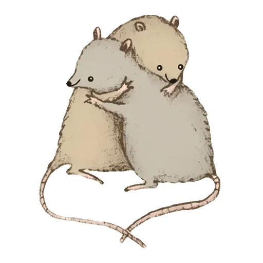 животные милые, крыса милый арт, bamao simao love, крыса иллюстрация, животные рисунки милые