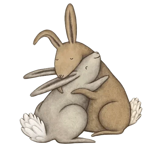кролик, hugs not drugs, anita jeram зайцы, милые рисунки кроликов