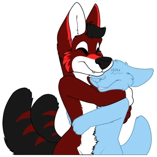 fox, animation, fribp, fox fry, frie hug