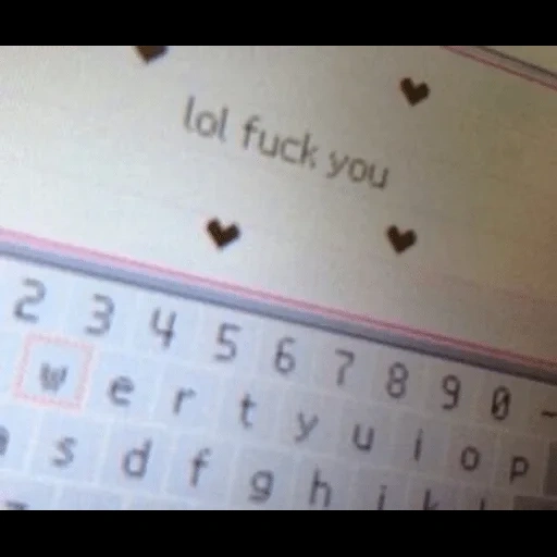 keyboard, lovely message, keyboard size, pictochat aesthetics, standard keyboard