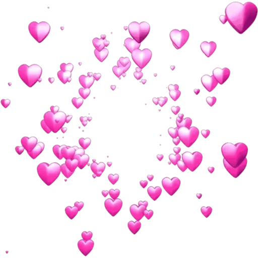 powder core, pink heart, photoshop heart, heart-shaped transparent background color, heart-shaped transparent background color