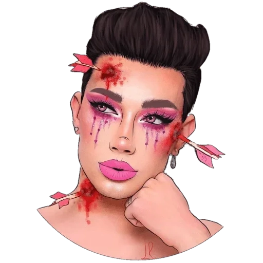 яркий макияж, пин ап макияж, james charles, необычный макияж, джеймс чарльз яркий макияж