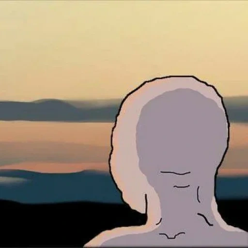 memes, humano, faca memica, meme do pôr do sol, feliz sunset wojak