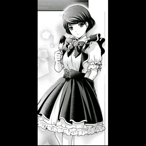 cartoon, figure, anime maid, maid cartoon, anime maid