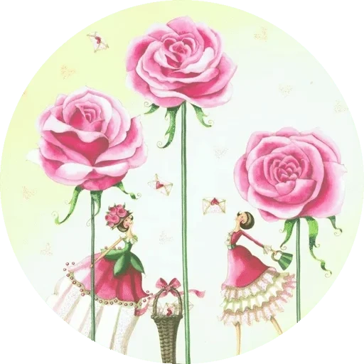 розовые розы, акварельные цветы, цветы иллюстрация, художница nina chen, дизайнер юлия до вышивка
