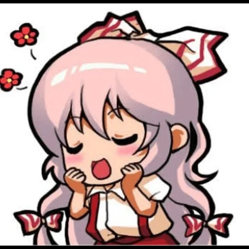 смайлы аниме, emoting mokou, touhou emotes, аниме смайлики, touhou project