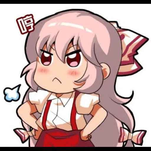 аниме, аниме смайлы, emoting mokou, аниме смайлики, touhou project